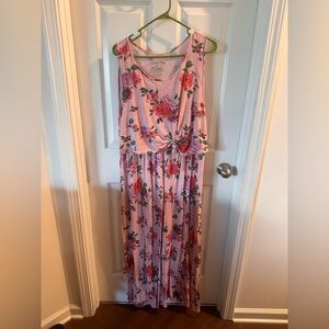 Latched Mama Pink Floral Dress